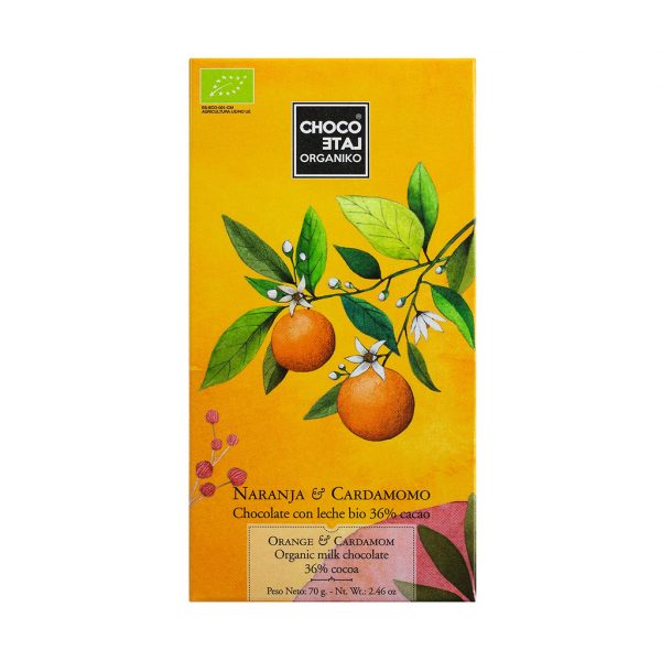 Bio Vollmilch-Schokolade - Naranja & Cardamomo