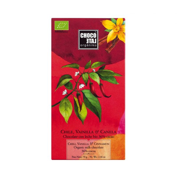 Bio Vollmilch-Schokolade - Chile, Vainilla & Canela