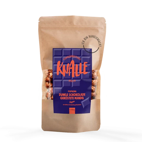 Knalle Popcorn - Dunkle Schokolade Geröstete Mandel (vegan)