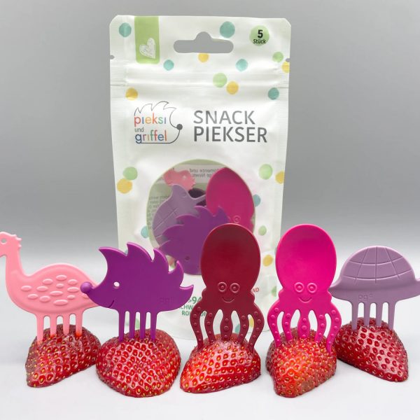 Snack Piekser 5er Set 'Fairy Berry' - Pieksi und Griffel